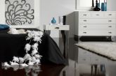 Mesa de noche moderna color blanco